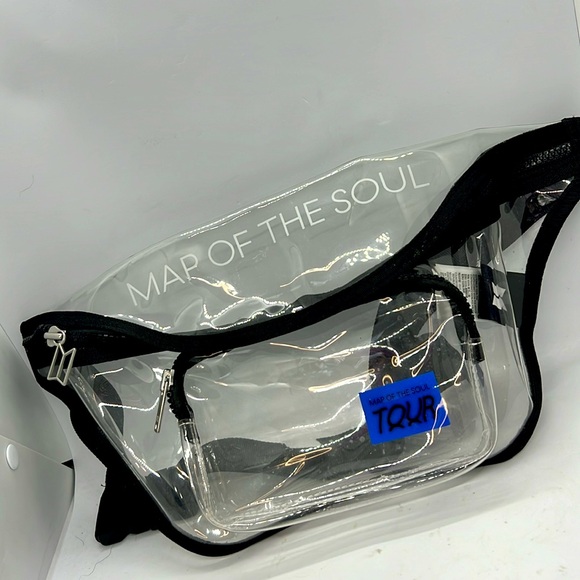 BTS Map of the Soul Tour Transparent Fanny Pack Waist PVC Belt Bag - Picture 1 of 6